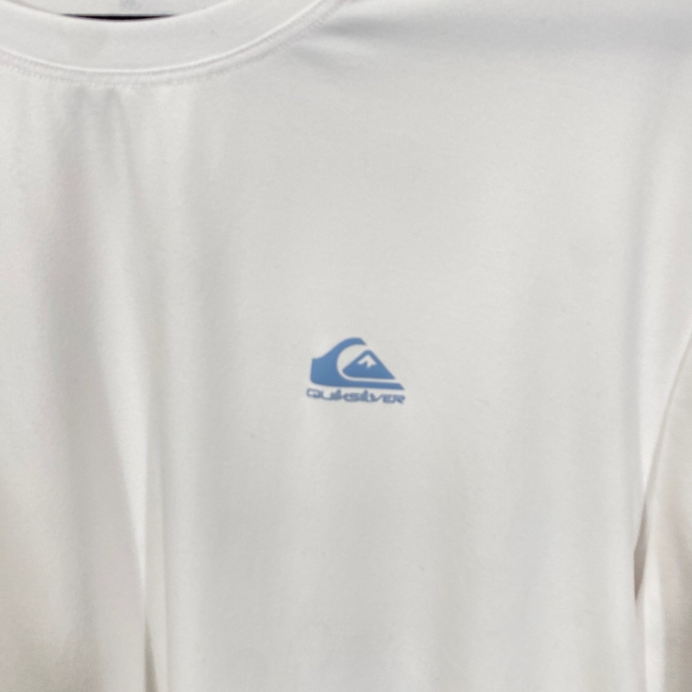Quiksilver SPF Active Wear T-Shirt XL White Regular Fit Short Sleeve Wicking